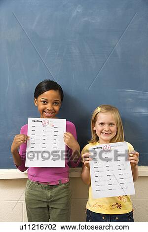 Stock Image - Students in Classroom. Fotosearch