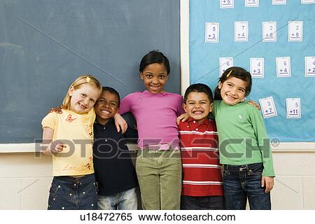 Stock Photography - Students Standing in Classroom. . Fotosearch
