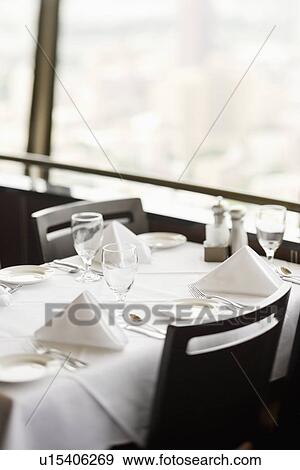 Table in Restaurant View Large Photo Image Stock Photo - Table in Restaurant. Fotosearch