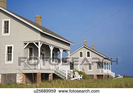Two Beachfront Homes View Large Photo Image Stock Photo - Two Beachfront Homes. Fotosearch