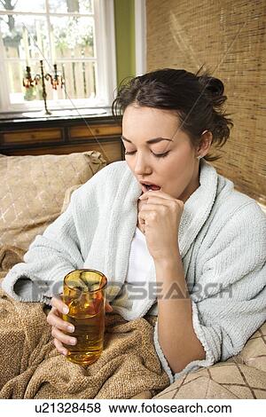 Woman Taking Medication View Large Photo Image Stock Photo - Woman Taking Medication. Fotosearch