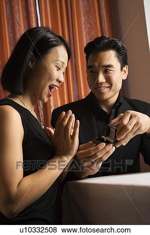 Young Couple Getting Engaged View Large Photo Image Stock Photo - Young Couple Getting Engaged. Fotosearch