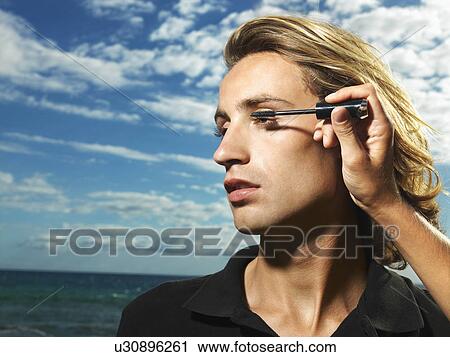 Young Male Mascara Applied View Large Photo Image Stock Image - Young Male Mascara Applied. Fotosearch