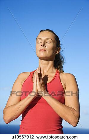 Young Woman Doing Yoga View Large Photo Image Stock Image - Young Woman Doing Yoga. Fotosearch