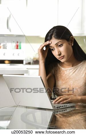 Young Woman Using Laptop View Large Photo Image Stock Image - Young Woman Using Laptop. Fotosearch