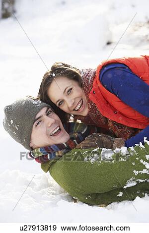 Romantic Teenage Couple Having Fun In Snow View Large Photo Image Stock Photo - Romantic Teenage Couple Having Fun In Snow. Fotosearch
