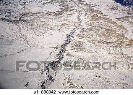 Stock Image - Aerial view of Colorado desert. Fotosearch