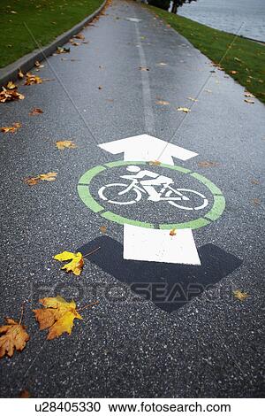 Stock Image - Bicycle path. Fotosearch