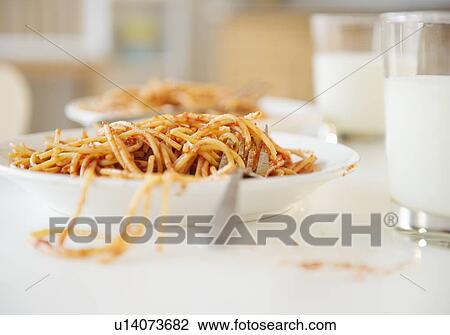 Stock Image - Bowls of spaghetti. Fotosearch