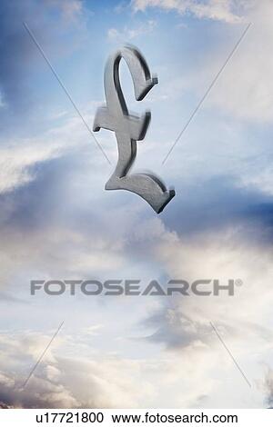 British pound symbol floating amongst the clouds View Large Photo Image Stock Image - British pound symbol floating amongst the clouds. Fotosearch