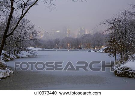 Stock Image - Central Park in winter. Fotosearch