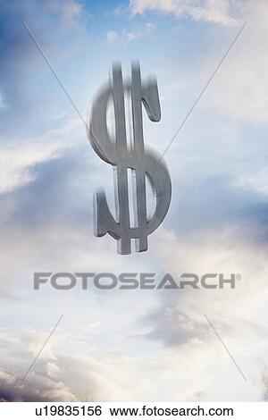 Dollar symbol floating amongst the clouds View Large Photo Image Stock Photograph - Dollar symbol floating amongst the clouds. Fotosearch