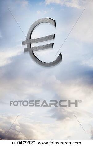 Euro symbol floating amongst the clouds View Large Photo Image Stock Image - Euro symbol floating amongst the clouds. Fotosearch
