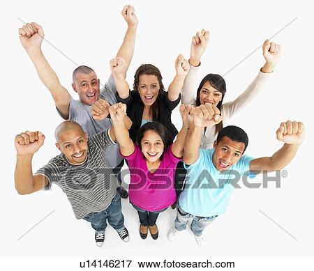 Stock Photo - Excited people. Fotosearch