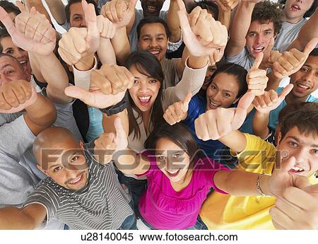 Stock Photography - Excited people. Fotosearch