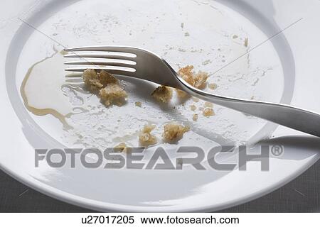 Stock Photography - Fork on dirty plate. Fotosearch