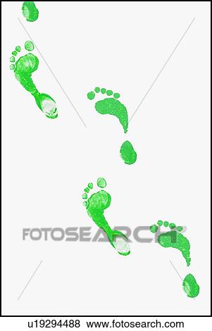 Green footprints View Large Photo Image Stock Photo - Green footprints. Fotosearch