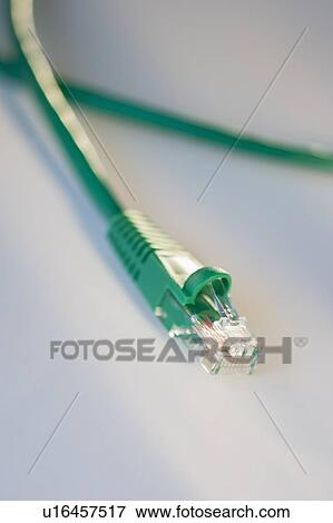 Green network cable View Large Photo Image Stock Photo - Green network cable. Fotosearch