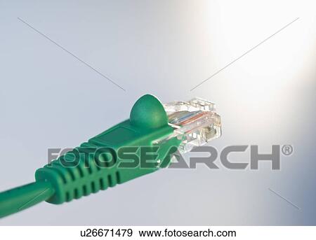 Green network cable View Large Photo Image Stock Photo - Green network cable. Fotosearch