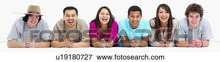Group of laughing friends View Large Photo Image Stock Photo - Group of laughing friends. Fotosearch