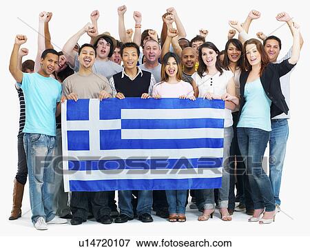 Group of people holding flag View Large Photo Image Stock Photo - Group of people holding flag. Fotosearch