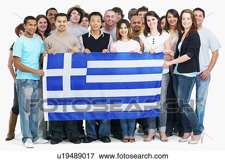 Group of people holding flag View Large Photo Image Stock Photo - Group of people holding flag. Fotosearch