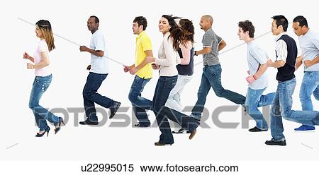 Group of people running View Large Photo Image Stock Photography - Group of people running. Fotosearch