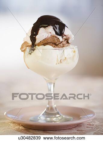 Ice cream sundae View Large Photo Image Stock Photo - Ice cream sundae. Fotosearch