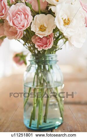 Jar of flowers View Large Photo Image Stock Image - Jar of flowers. Fotosearch