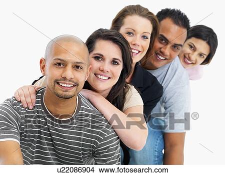 Picture - Line of people. Fotosearch