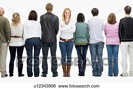 Stock Photograph - People in a line. Fotosearch