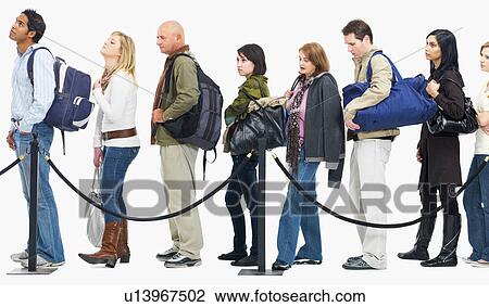 People waiting in line View Large Photo Image Stock Image - People waiting in line. Fotosearch