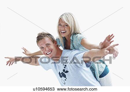 Stock Image - Playful couple. Fotosearch