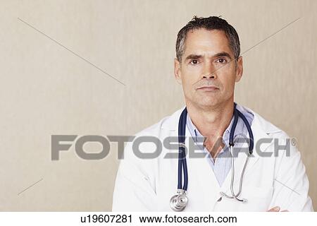 Stock Image - Portrait of a doctor. Fotosearch