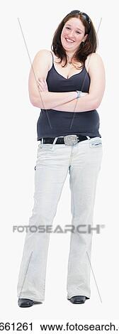 Stock Image - Portrait of a young woman. Fotosearch
