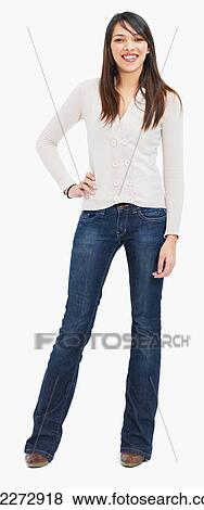 Portrait of a young woman View Large Photo Image Stock Photo - Portrait of a young woman. Fotosearch