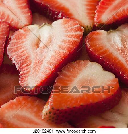 Sliced strawberries View Large Photo Image Stock Image - Sliced strawberries. Fotosearch