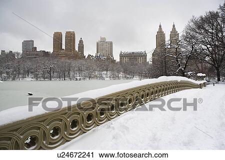 Snow covered bridge View Large Photo Image Stock Image - Snow covered bridge. Fotosearch