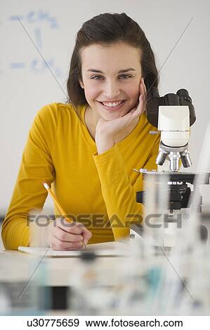 Student in science lab View Large Photo Image Stock Photo - Student in science lab. Fotosearch