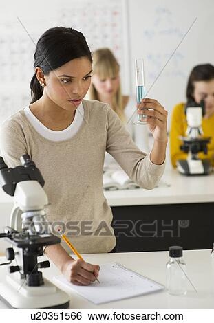 Student in science lab View Large Photo Image Stock Photograph - Student in science lab. Fotosearch