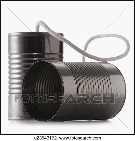 Tin can phone View Large Photo Image Stock Image - Tin can phone. Fotosearch