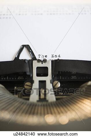 Stock Image - Typewriter and the end of the story. Fotosearch