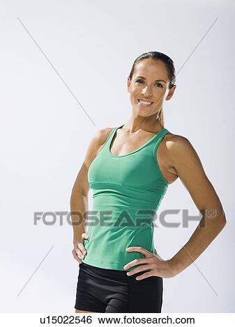 Stock Photograph - Woman stretching. Fotosearch