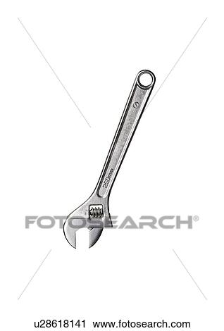 Stock Image - Adjustable wrench. Fotosearch