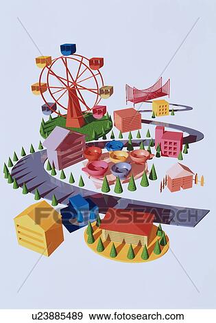 Stock Photo - Amusement park image. Fotosearch