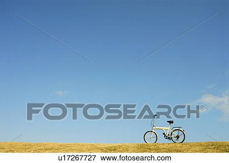 Stock Photo - Bicycle on the hill, copy space, Yokosuka city, Kanagawa prefecture, Japan. Fotosearch