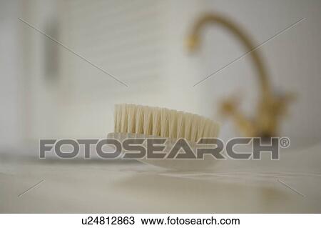 Stock Image - Body brush, close up, differential focus. Fotosearch