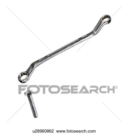 Stock Image - Bolt and socket wrench. Fotosearch