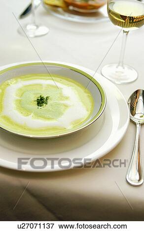 Stock Photo - Bowl of vegetable soup. Fotosearch