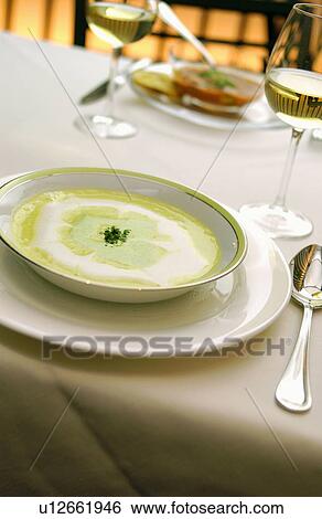 Stock Photograph - Bowl of vegetable soup. Fotosearch